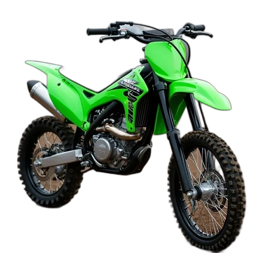 3d render, photorealistic, concept art, green, 2020, kawasaki, kx85, sale transparent PNG cut-out