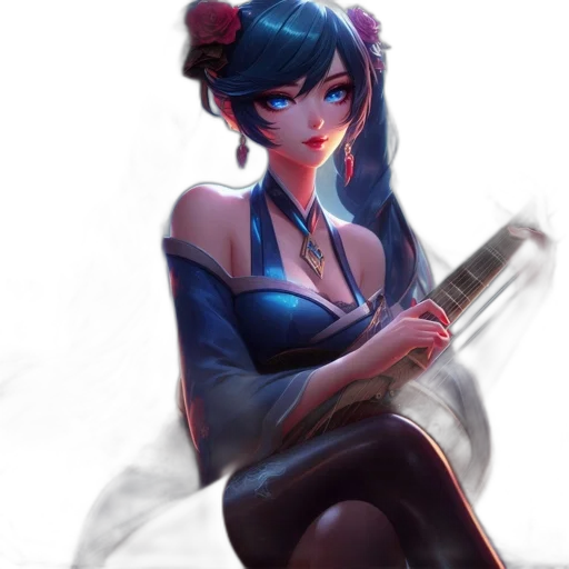 staff, weapon, sword, dress, anime, concept art, fantasy art, cyberpunk transparent PNG cut-out