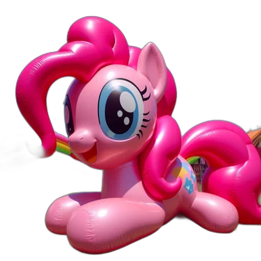 weapon, 3d render, concept art, photorealistic, oversized, inflatable, pink, anthropomorphic transparent PNG cut-out