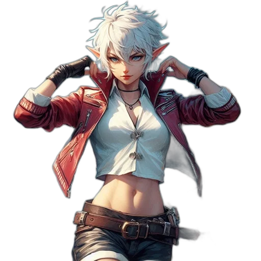 jacket, staff, weapon, face, concept art, cyberpunk, pixel art, fantasy art transparent PNG cut-out