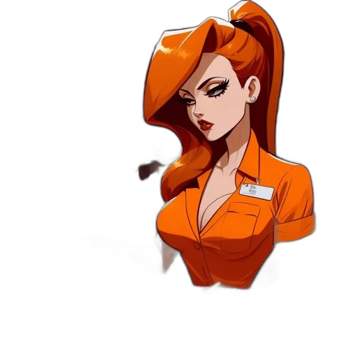 staff, jacket, dress, cartoon, concept art, comic book art, pixel art, cafeteria-like transparent PNG cut-out