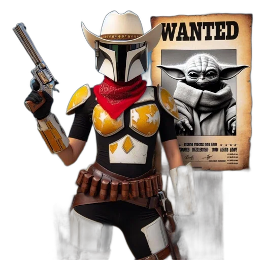 robot, weapon, concept art, comic book art, fantasy art, star, wars-inspired, character transparent PNG cut-out