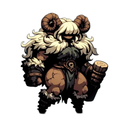 staff, creature, hair, animal, pixel art, concept art, fantasy art, comic book art transparent PNG cut-out
