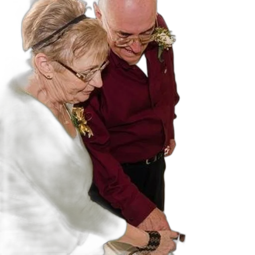 jewelry, staff, dress, weapon, elderly, couple, cutting, into transparent PNG cut-out