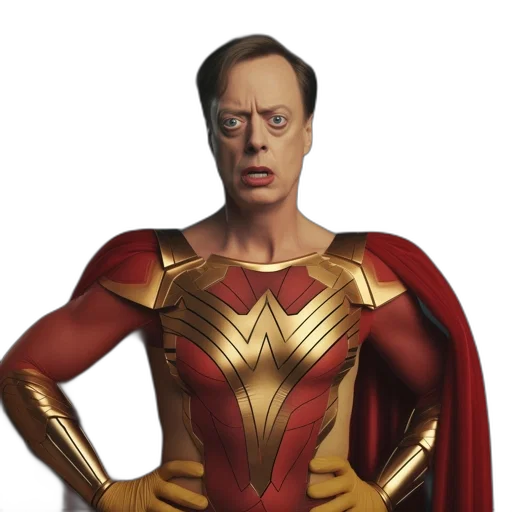 mask, face, comic book art, concept art, 3d render, man, red, gold transparent PNG cut-out