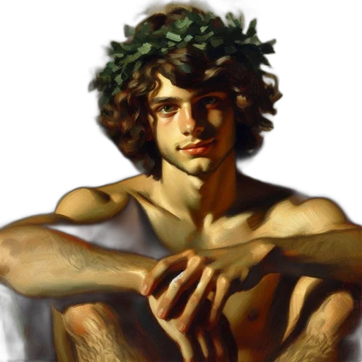 face, oil painting, photorealistic, fantasy art, concept art, young, man, curly transparent PNG cut-out
