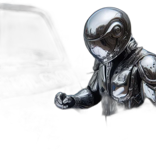 robot, car, mask, concept art, 3d render, comic book art, photorealistic, outer space transparent PNG cut-out