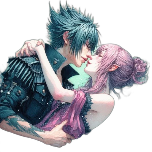 cyberpunk, concept art, fantasy art, anime, outer space, dark, monochrome, blue transparent PNG cut-out