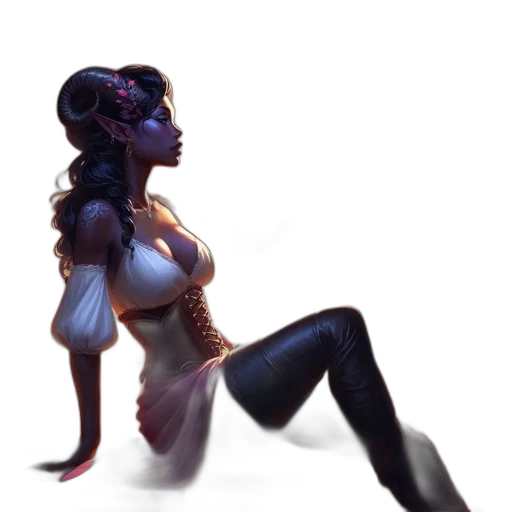 dress, creature, robot, staff, concept art, fantasy art, cyberpunk, 3d render transparent PNG cut-out