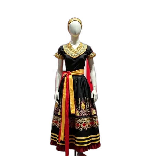 dress, jewelry, mannequin, dressed, colorful, traditional, filipino, attire transparent PNG cut-out