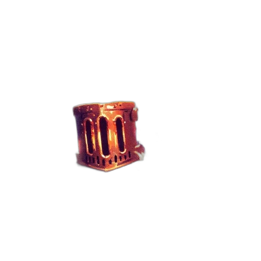 jewelry, crown, furniture, 3d render, metallic, armored, figure, fiery transparent PNG cut-out