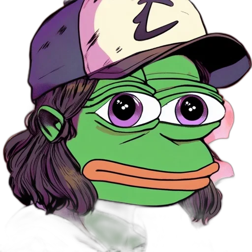 hat, face, creature, animal, vaporwave, cartoon, photorealistic, anime transparent PNG cut-out