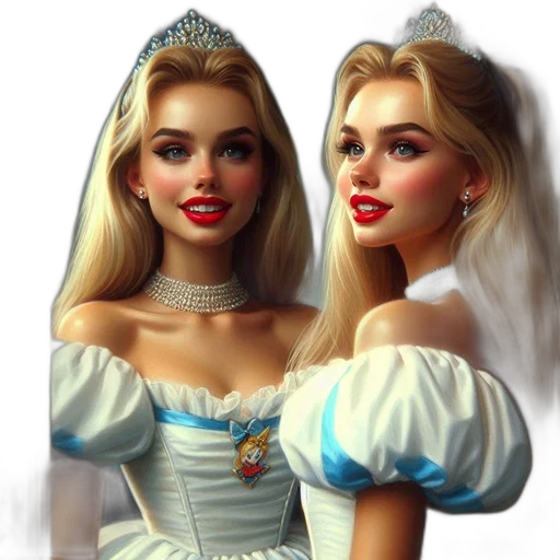 crown, jewelry, photorealistic, 3d render, fantasy art, oil painting, young, woman transparent PNG cut-out