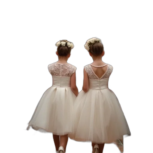 dress, 3d render, photorealistic, concept art, oil painting, pastel, bridesmaids, flowergirls transparent PNG cut-out