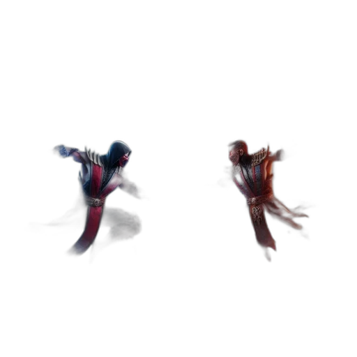 weapon, shoes, hair, creature, concept art, 3d render, comic book art, pixel art transparent PNG cut-out