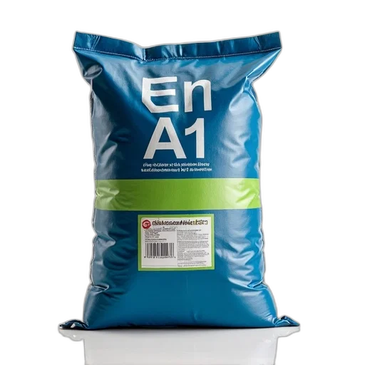 robot, food, large, bag, wood, pellets, displayed, against transparent PNG cut-out