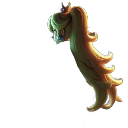 staff, crown, hair, creature, concept art, fantasy art, 3d render, anime transparent PNG cut-out
