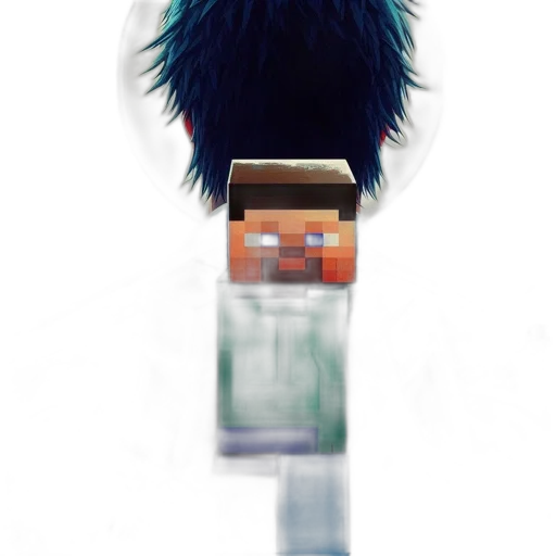 hair, animal, hat, creature, 3d render, concept art, photorealistic, pixel art transparent PNG cut-out