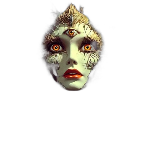 mask, face, creature, crown, fantasy art, concept art, photorealistic, pixel art transparent PNG cut-out