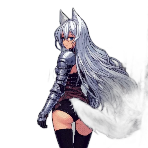staff, weapon, animal, dress, fantasy art, concept art, watercolor, anime transparent PNG cut-out
