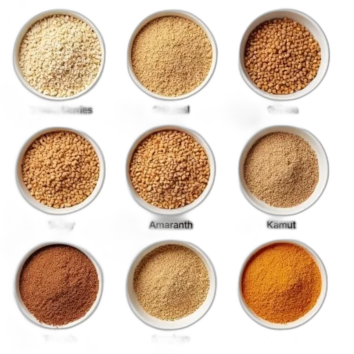 food, golden, earth tones, colorful, collection, whole, grains, displayed transparent PNG cut-out