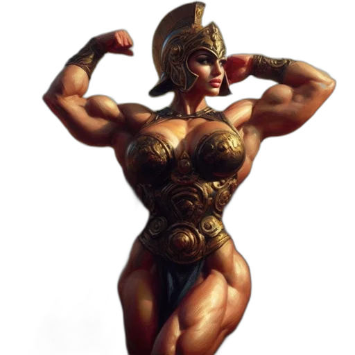 weapon, concept art, fantasy art, comic book art, photorealistic, powerful, armored, woman transparent PNG cut-out