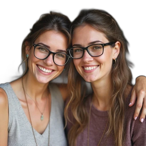 face, jewelry, mask, photorealistic, two, women, sitting, next transparent PNG cut-out