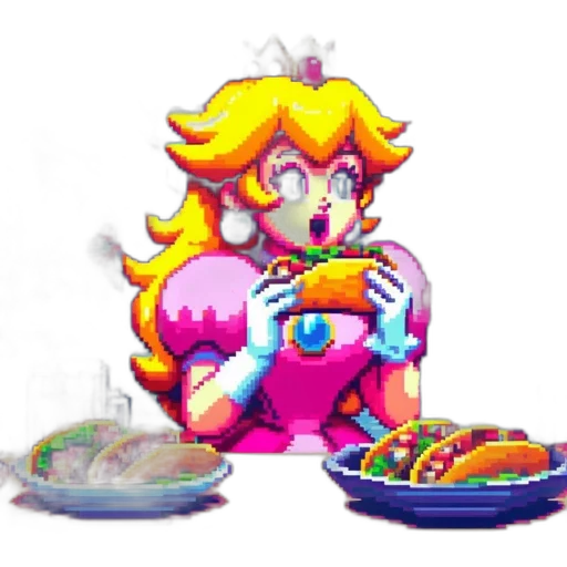 food, weapon, staff, creature, pixel art, vaporwave, concept art, 3d render transparent PNG cut-out
