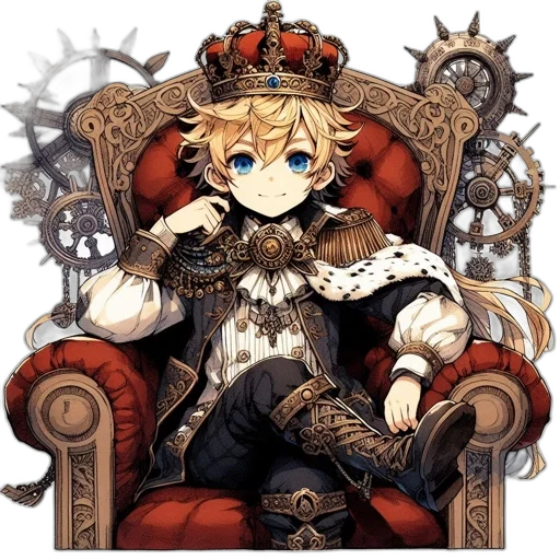 crown, staff, dragon, furniture, pixel art, anime, fantasy art, concept art transparent PNG cut-out