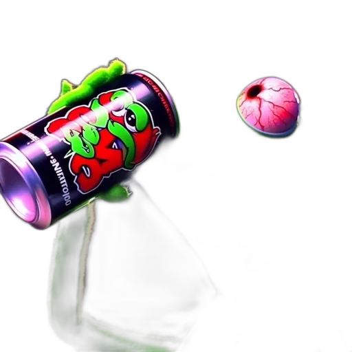 bottle, weapon, food, robot, 3d render, photorealistic, concept art, vaporwave transparent PNG cut-out