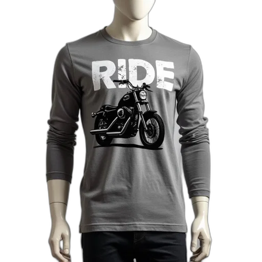 jacket, 3d render, photorealistic, monochrome, grey, t-shirt, black, graphic transparent PNG cut-out