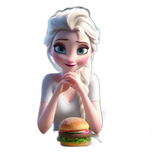 food, dress, concept art, 3d render, fantasy art, pixel art, snow, elsa transparent PNG cut-out