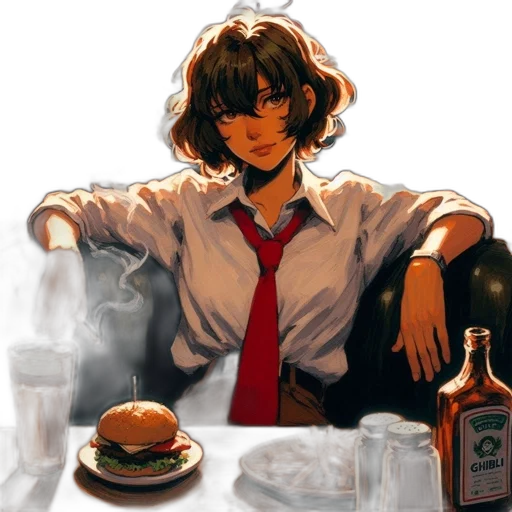 food, face, robot, anime, concept art, pixel art, photorealistic, neon lights transparent PNG cut-out