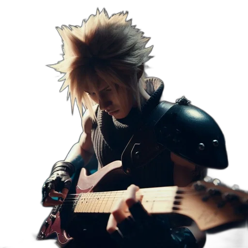 hair, weapon, creature, mask, anime, cartoon, cyberpunk, photorealistic transparent PNG cut-out