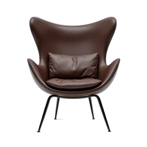 furniture, 3d render, photorealistic, modern, chair, high, backrest, seat transparent PNG cut-out