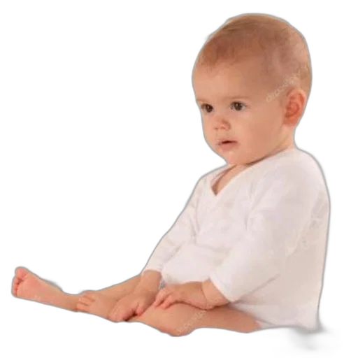 staff, face, furniture, photorealistic, baby, white, long-sleeved, shirt transparent PNG cut-out