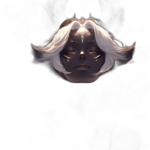 mask, face, crown, creature, concept art, fantasy art, watercolor, pixel art transparent PNG cut-out