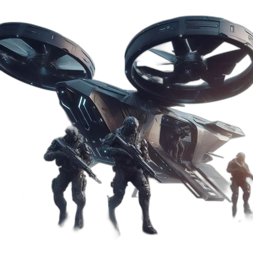 robot, weapon, concept art, 3d render, cyberpunk, fantasy art, outer space, futuristic transparent PNG cut-out