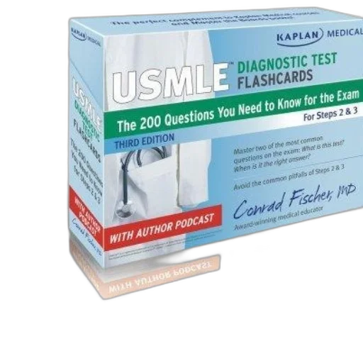 usmle, diagnostic, test, flashcards, cover, white, coat, illustration transparent PNG cut-out