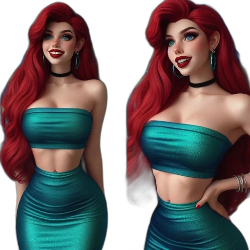 dress, fantasy art, concept art, 3d render, cartoon, red, neon, colorful transparent PNG cut-out
