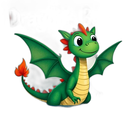 dragon, staff, animal, creature, fantasy art, 3d render, concept art, pixel art transparent PNG cut-out
