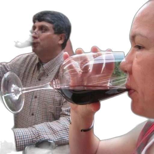 bottle, two, people, enjoying, red, wine, outdoor, setting transparent PNG cut-out