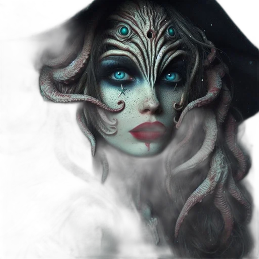 mask, creature, face, dragon, fantasy art, concept art, photorealistic, watercolor transparent PNG cut-out