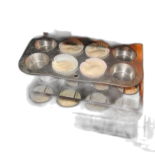 food, jewelry, 3d render, earth tones, muffin, tin, some, cups transparent PNG cut-out