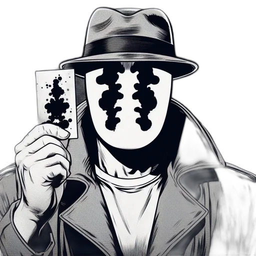 mask, hat, jacket, face, cartoon, comic book art, concept art, pixel art transparent PNG cut-out