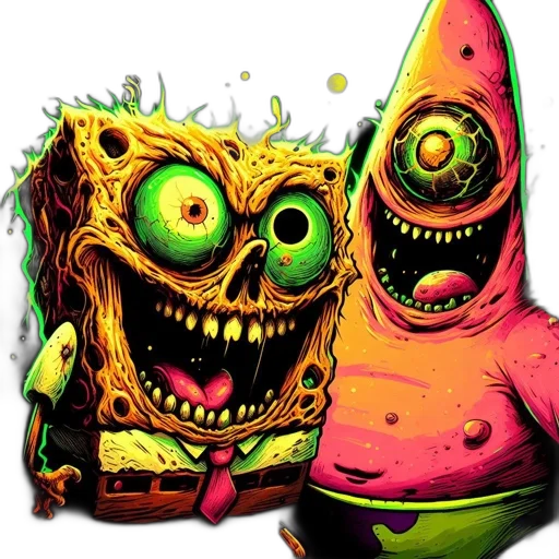 mask, creature, face, concept art, pixel art, comic book art, 3d render, neon transparent PNG cut-out