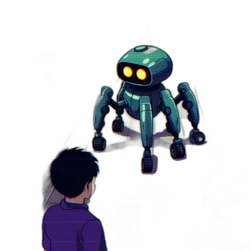robot, creature, animal, mask, concept art, 3d render, pixel art, comic book art transparent PNG cut-out