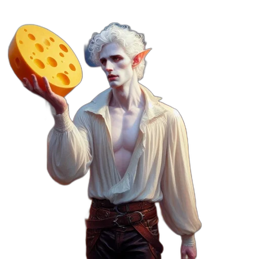 food, creature, jacket, staff, concept art, fantasy art, pixel art, 3d render transparent PNG cut-out