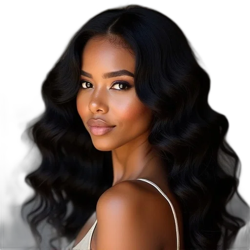 hair, photorealistic, cartoon, earth tones transparent PNG cut-out