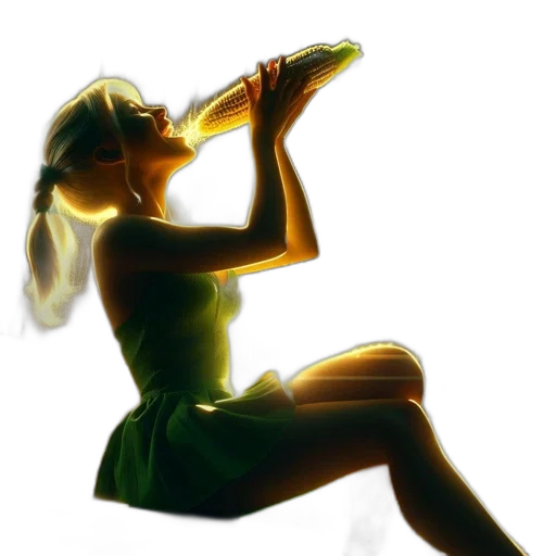staff, bottle, photorealistic, concept art, 3d render, oil painting, woman, green transparent PNG cut-out